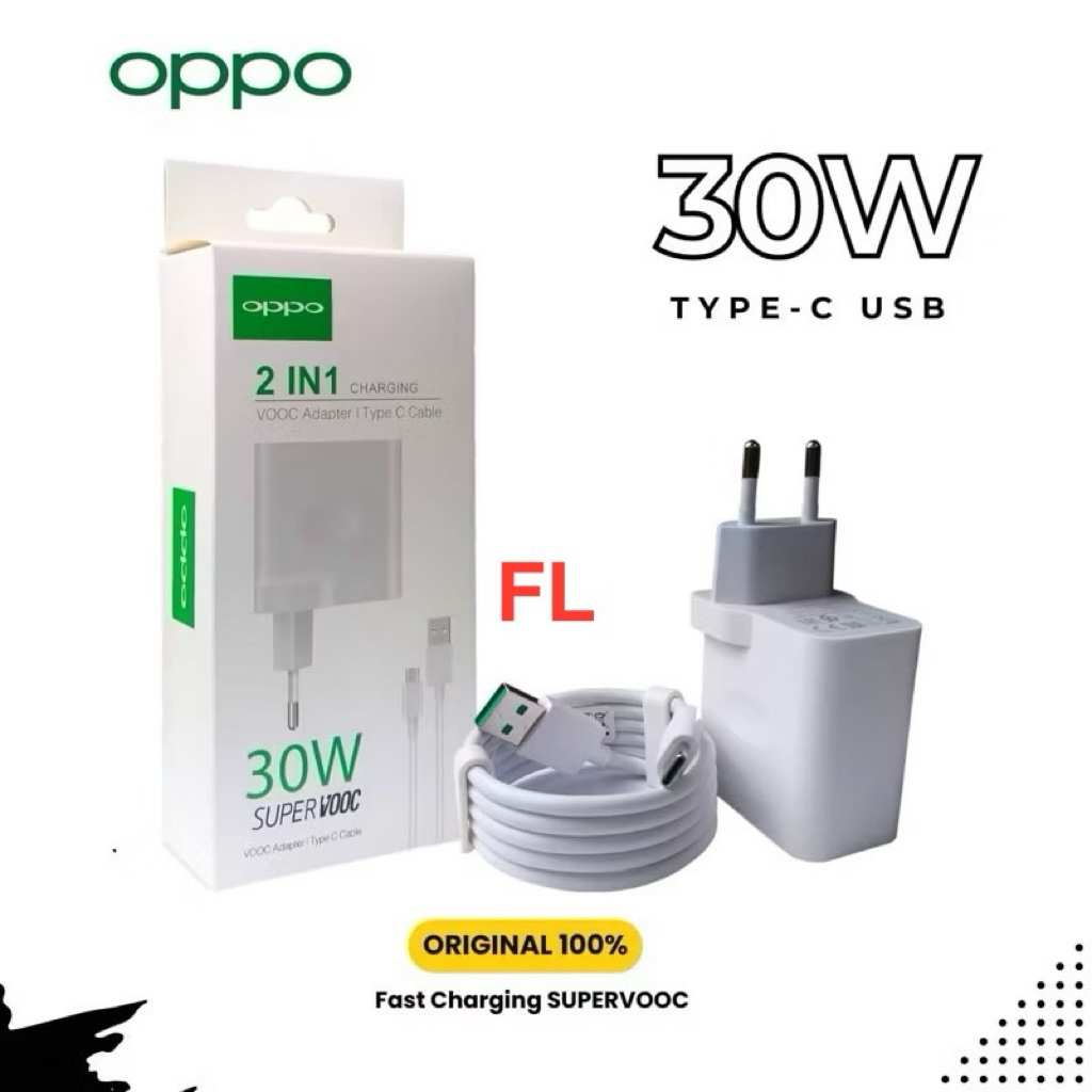 Charger Original Casan hp Oppo tipe C Fast Charging A5 2020 A9 2020 A52 A53 A54 Casan original 100%