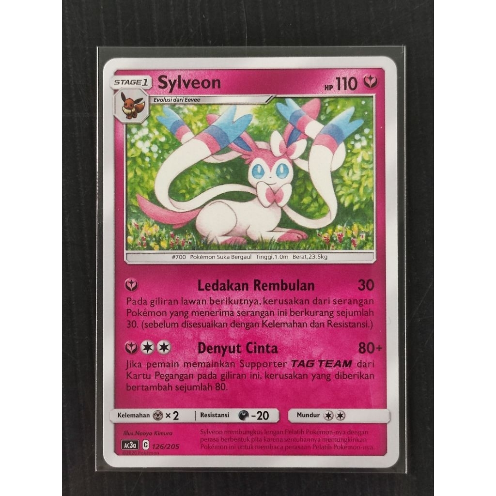 Kartu Pokemon Sylveon AC3a Bahasa Indonesia ( Toploader)