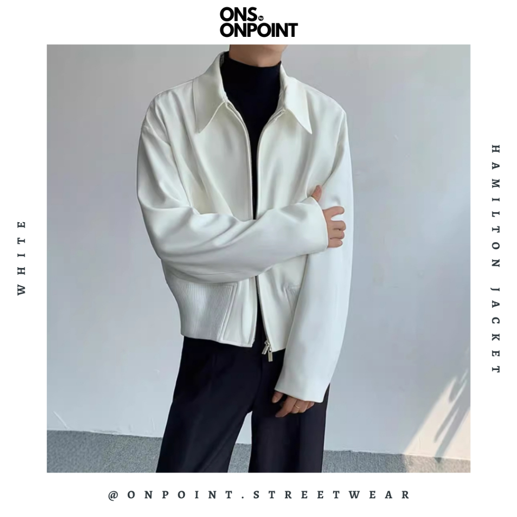 [ONS BY ONPOINT] Hamilton Jacket - jaket denim jaket jeans pria jaket varsity pria leather jacket ba