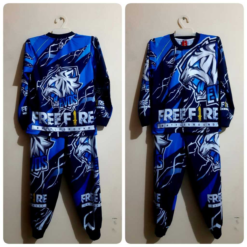 SC COLLECTION / BAJU LENGAN PANJANG FF ANAK LAKI LAKI  BAJU EVOS FF ANAK LAKI LAKI  JERSEY KAOS BAJU