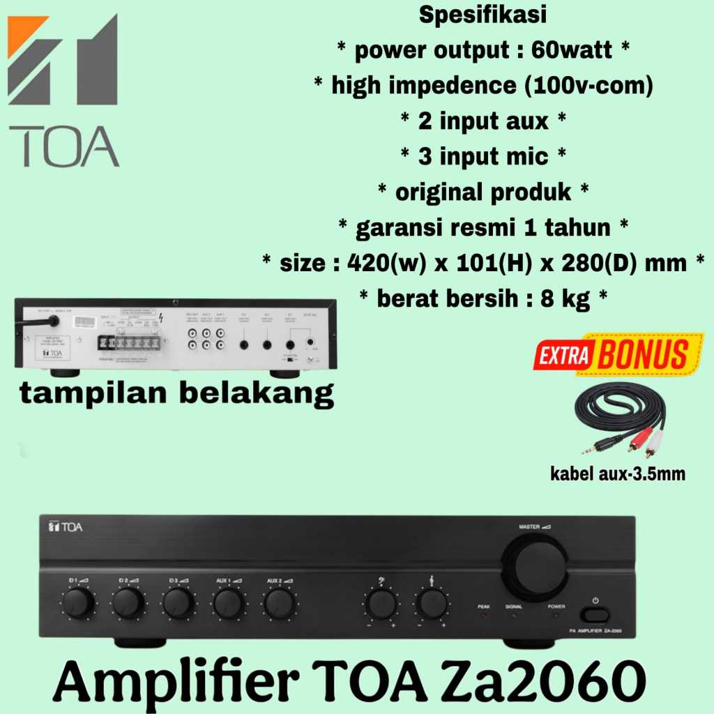 Amplifier TOA ZA-2060 (60 Watt)