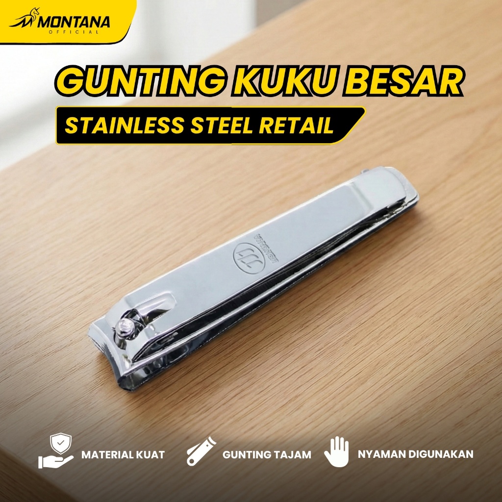 MONTANA Gunting Kuku Kecil Stainless Steel 7.5 Cm Nail Clipper Perawatan Tangan TNC-07/Retail