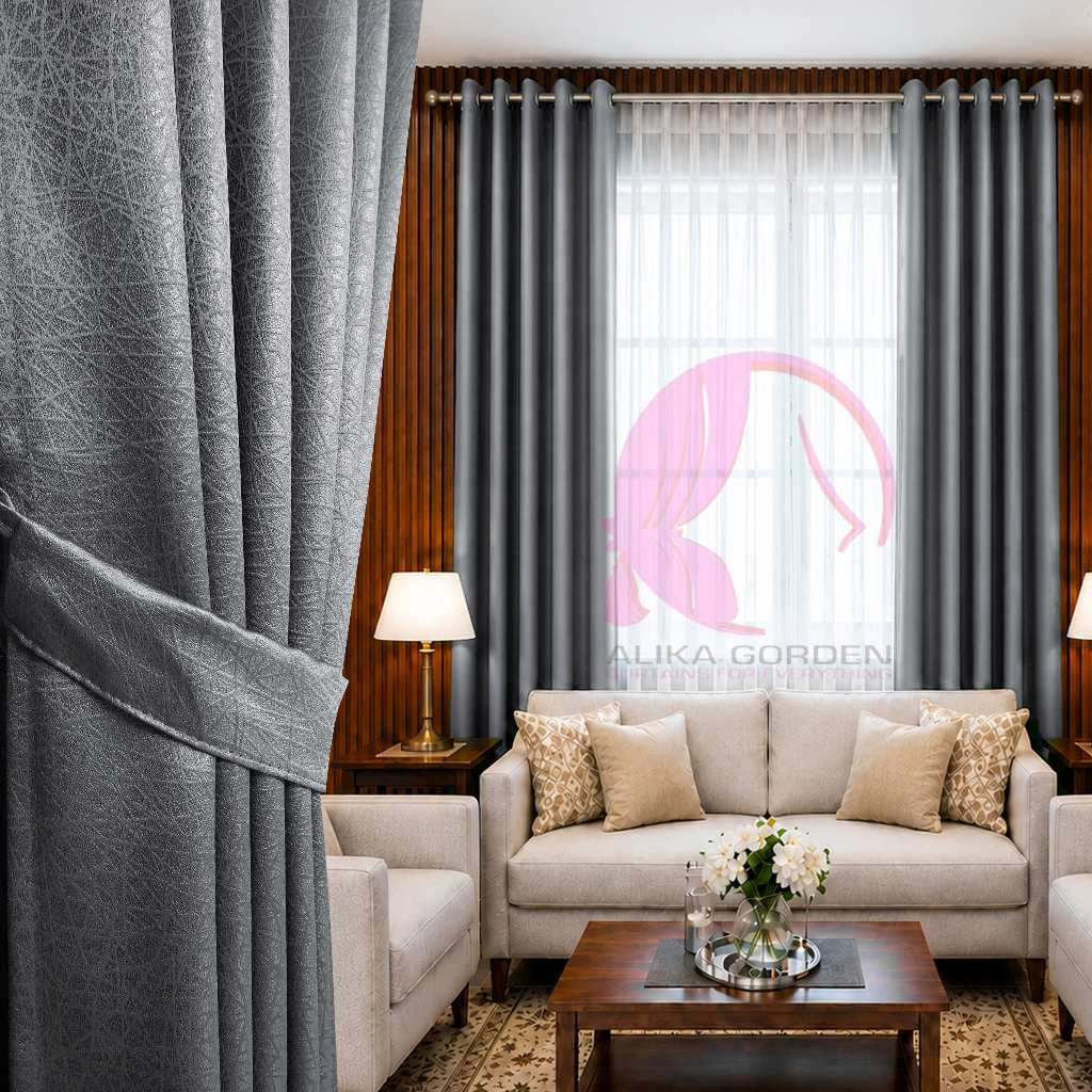 Gorden Jendela Blackout Motif Safron Tirai Minimalis Gordeng Ruang Tamu Aesthetic Hordeng Pintu 6 Ge