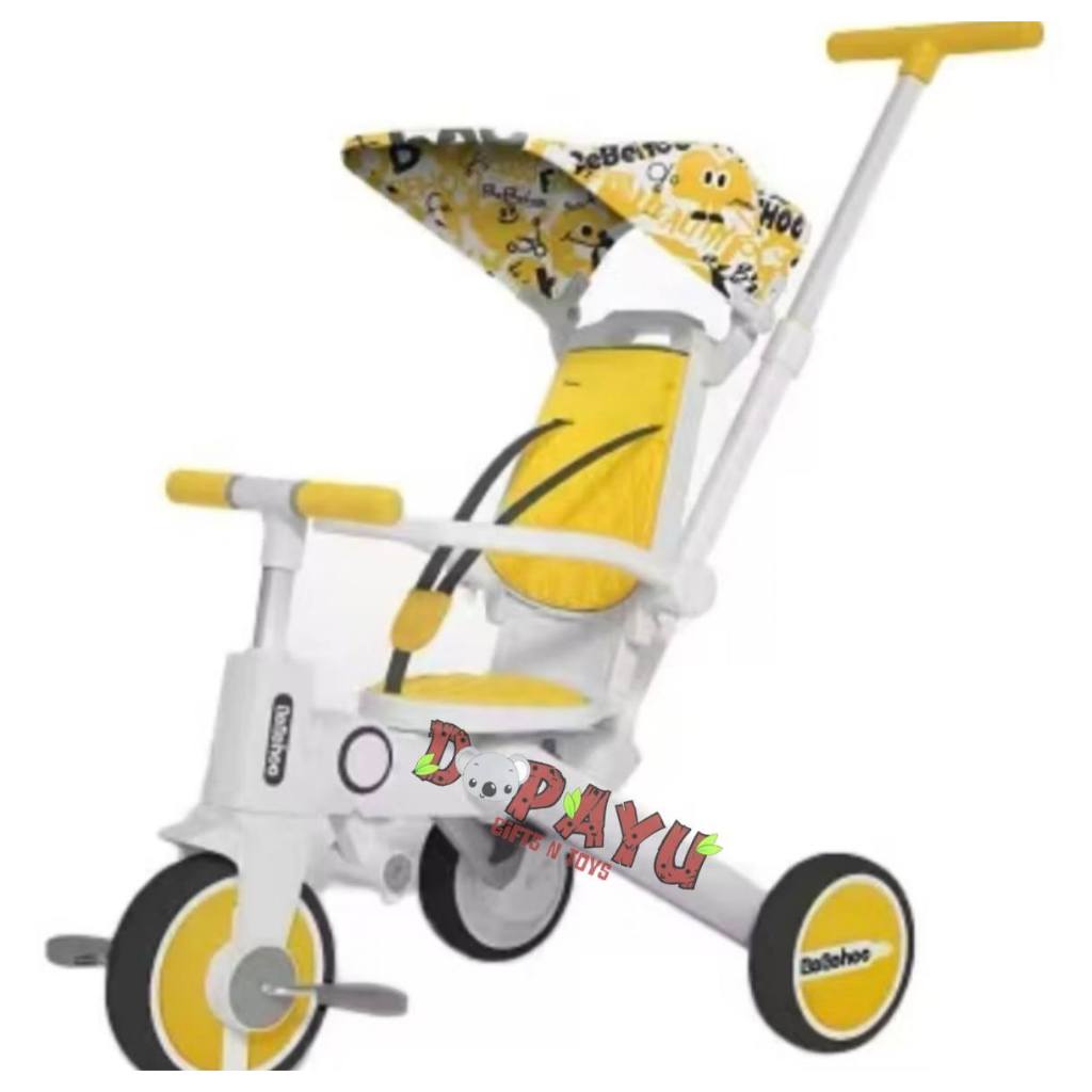 SEPEDA STROLLER BAYI DAN ANAK MULTIFUNGSI BEBEHOO 7 IN 1 GEN2 FOLDING TRIKE CABIN SIZE