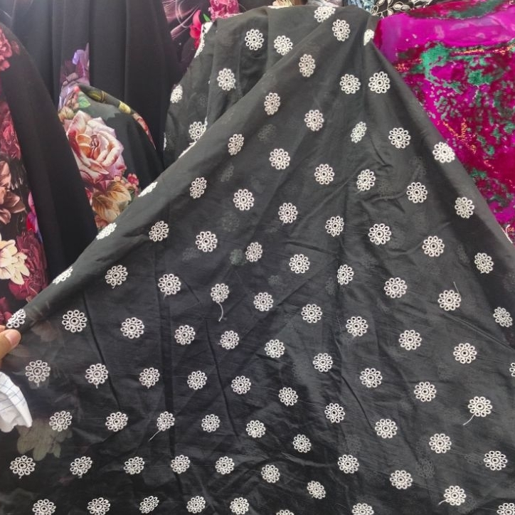 BAHAN PAPER SILK BORDIR PREMIUM BAHAN TEBAL DAN LEMBUT  HARGA 50 CM
