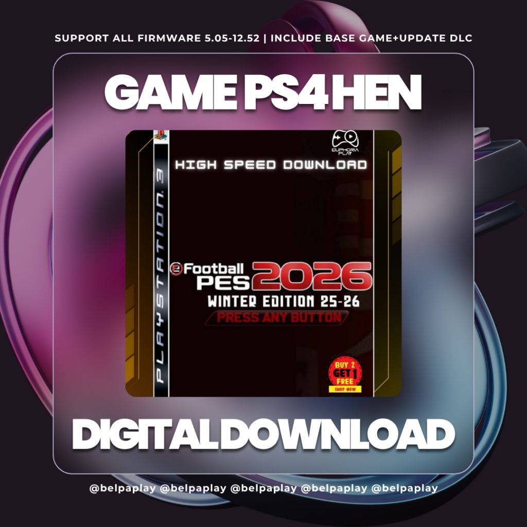 EFOOTBALL PES Bitbox Winter Patch 2026 – Game PS3 HEN Digital (Format PKG) | Full Version