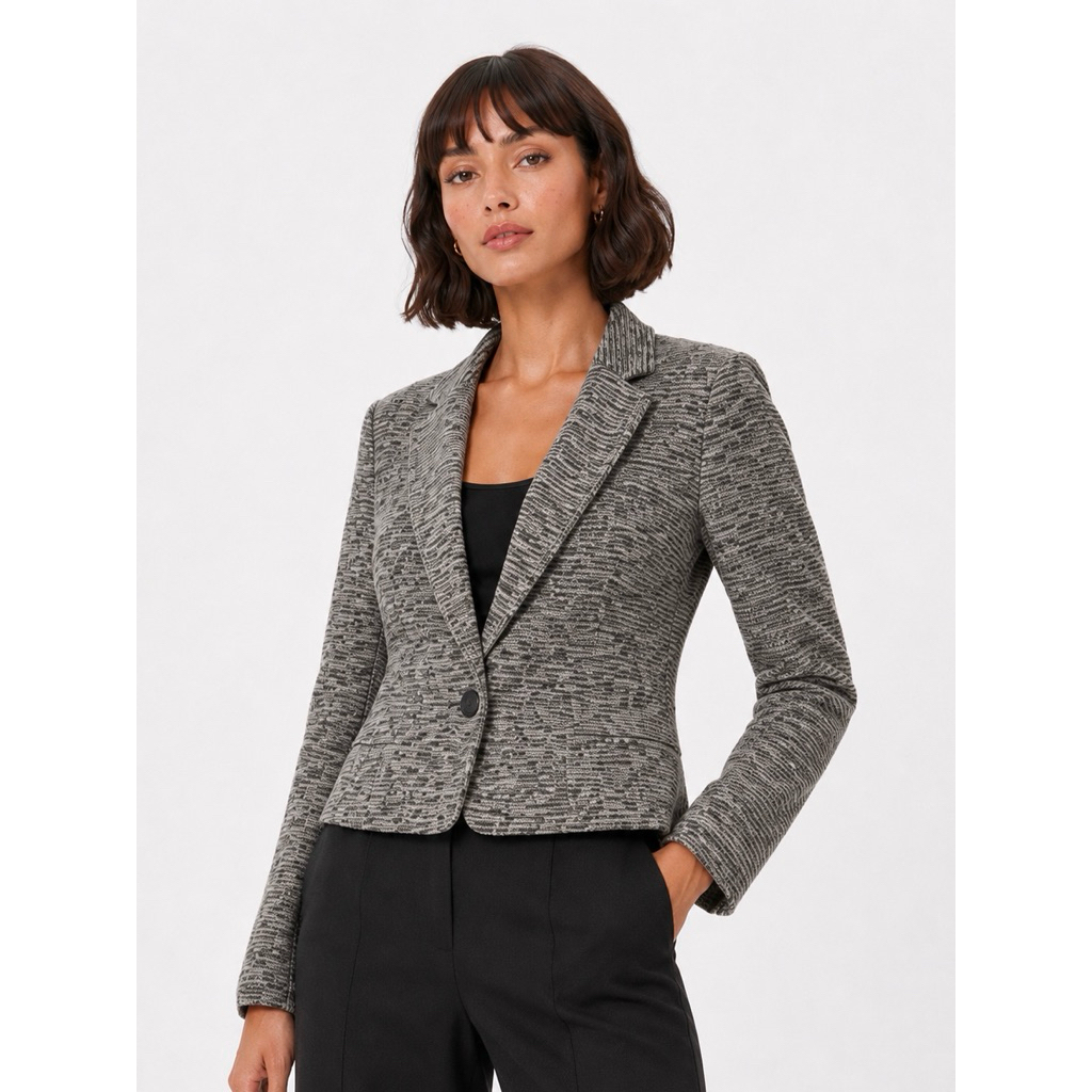(Massimo Dutti) Blazer Wool Smoky Cotton