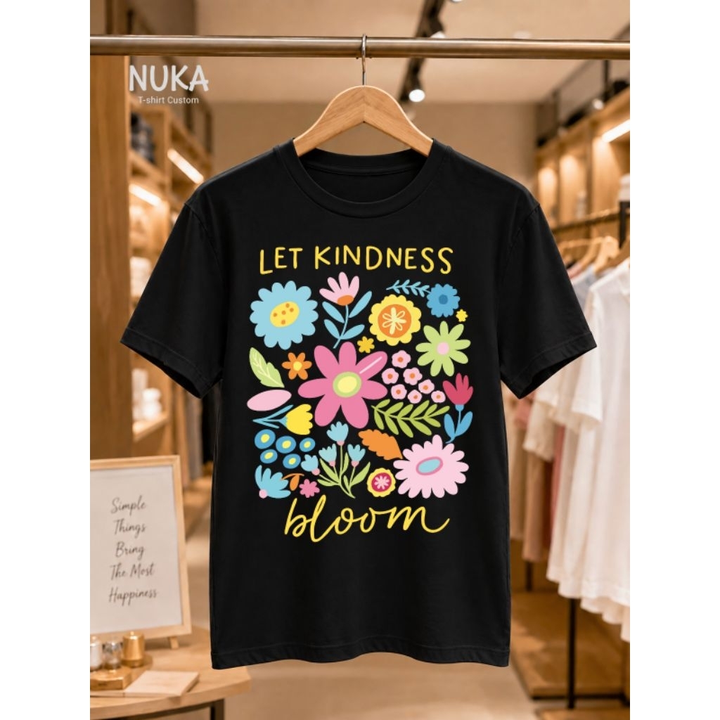 Nuka Custom -  Kaos Unisex Nuka  Motif Flower Bloom