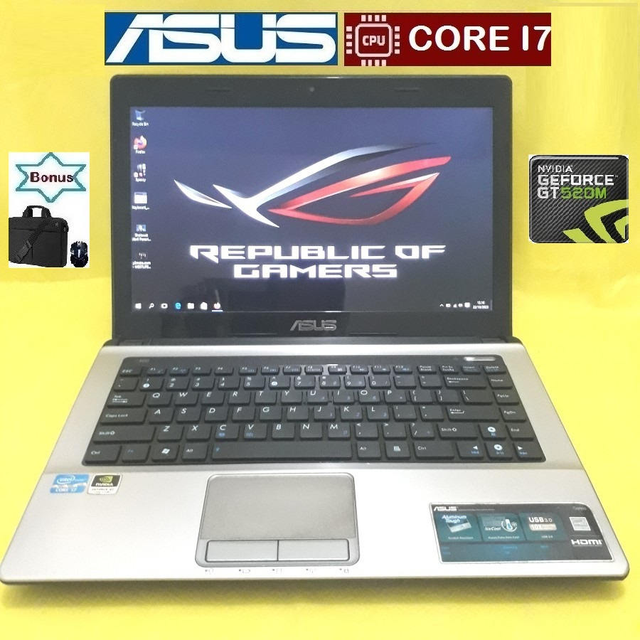LAPTOP CORE I7 CAMERA RAM 16GB GARANSI
