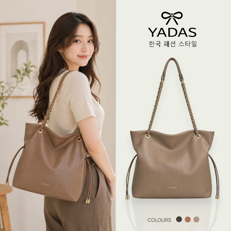 YADAS Haerin Chain Tote Bag Korean Design