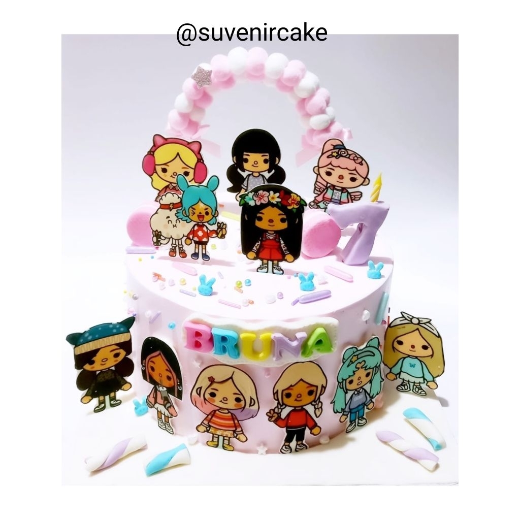 Cake toca boca/toca boca cake/kue ulang tahun toca boca/kue ultah toca boca/toca boca
