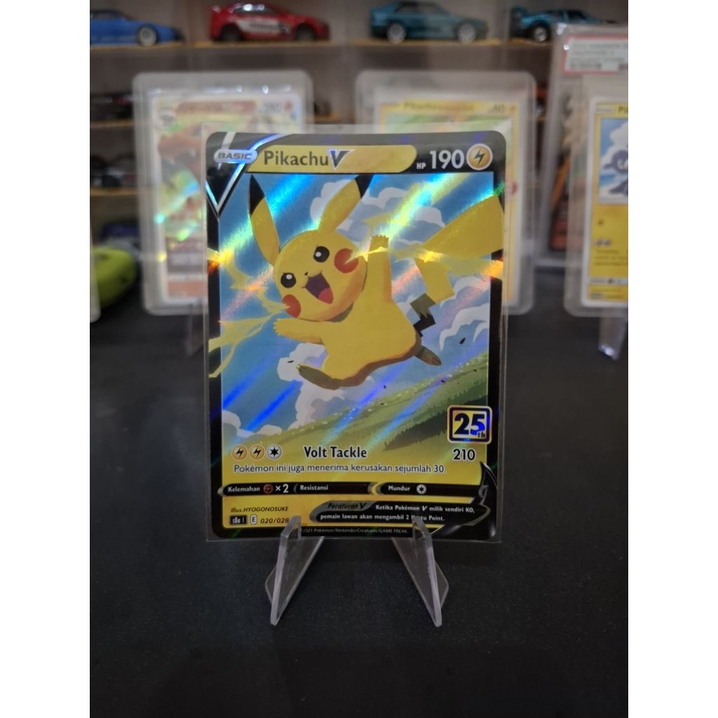 Kartu Pokemon Pikachu V RR 25th Anniversary Indonesia