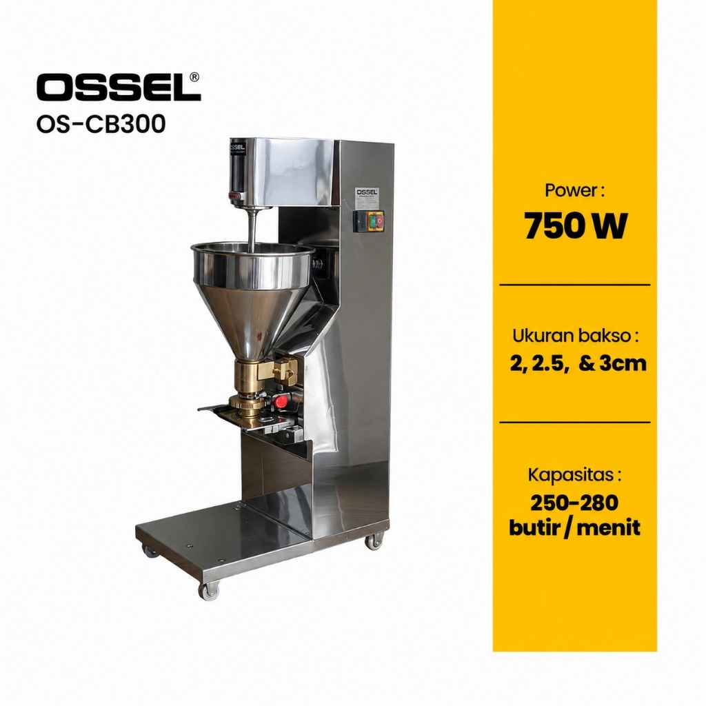 OSSEL Mesin Cetak Bakso Pencetak Bakso Pencetak Pentol Meatball Maker OS-CB300 OSSEL