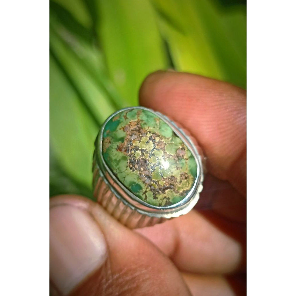 pirus persia hijau lawasan ring perak