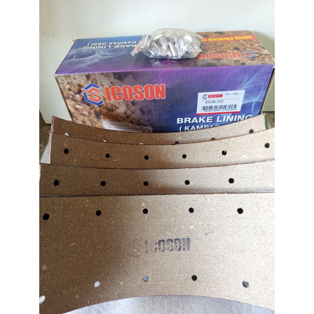 BRAKE LINING (DAUN KAMPAS REM) BELAKANG + RIVET TOYOTA 130 XPOWER ICOSON