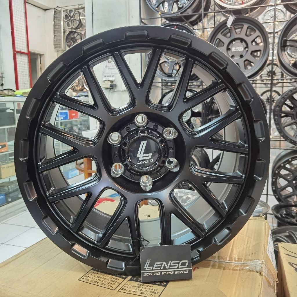 Velg Lenso Original Cezar Thailand Ring 18 Lubang 6 Satin Black