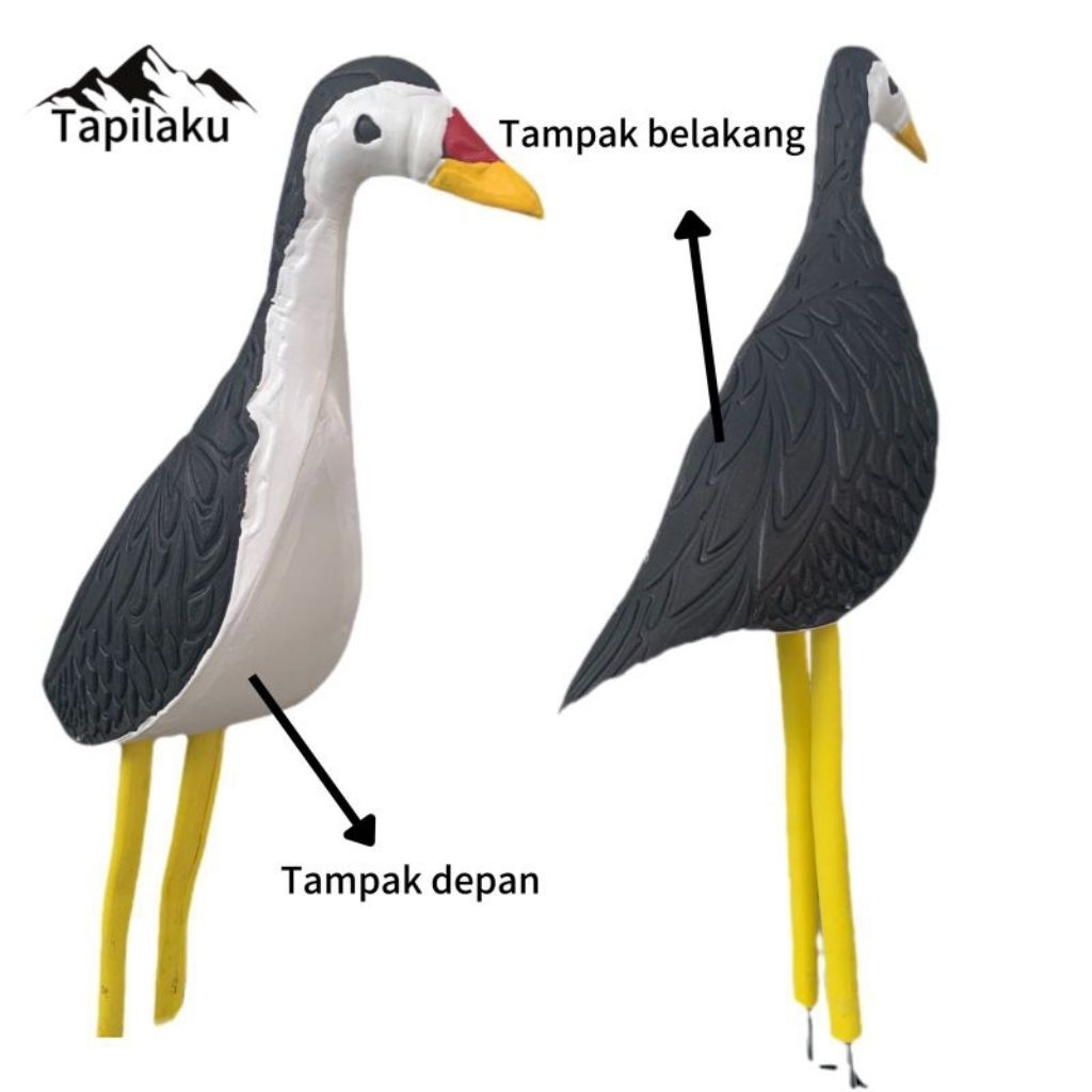 Patung Burung Ruak Ruak - Desain Realistis, Bahan Tahan Air, Ukuran Asli