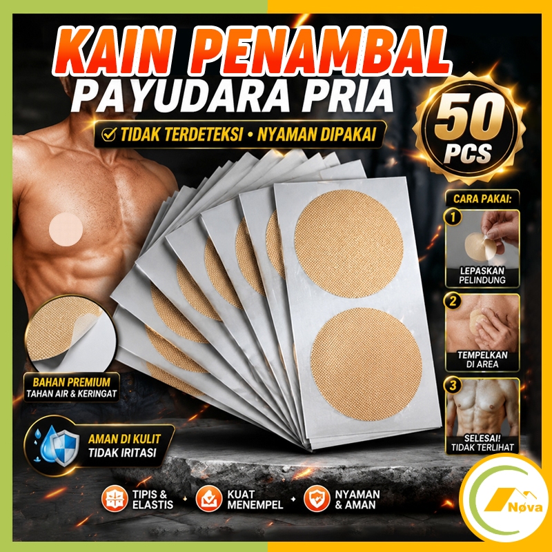 AXISMAX 50 Pasang Nipple Cover Pria - Sticker Pelindung Puting Susu Pria Anti Bakar Sekali Pakai unt
