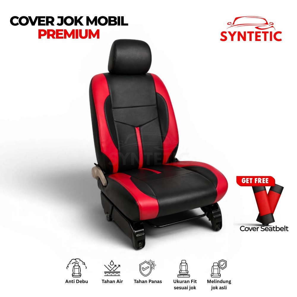 SYNTETIC - Sarung Jok Mobil HRV Bahan Kulit Sintetis Custom Motif Full Busa 2 Baris