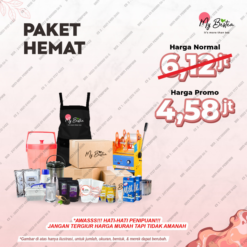 Peluang Usaha Minuman Teh Kekinian - Paket Hemat