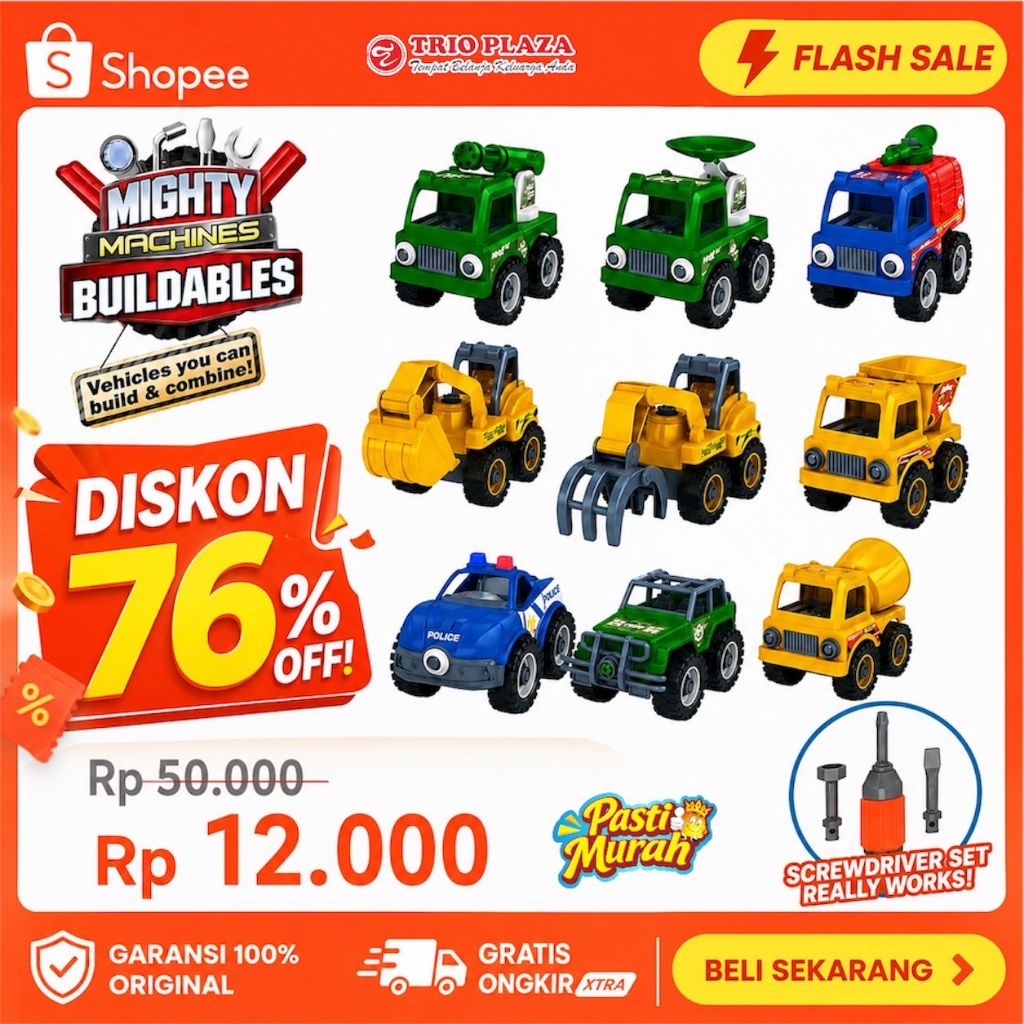 Mainan Anak Emco Mighty Machines Buildables