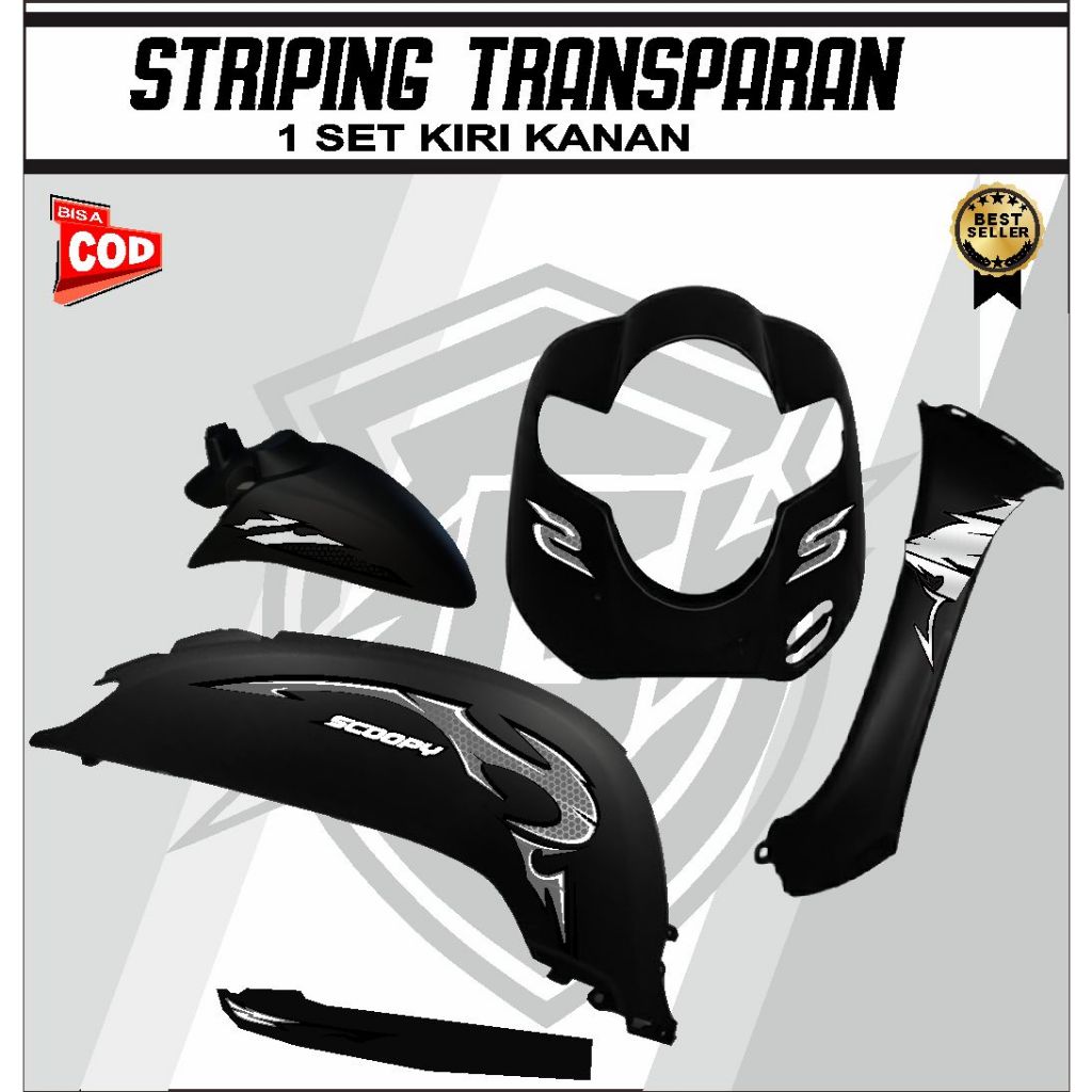Jual Stiker Striping Motor Scoopy ESP 2017 2018 2019 FI Variasi List Simple Modifikasi Keren Printmi