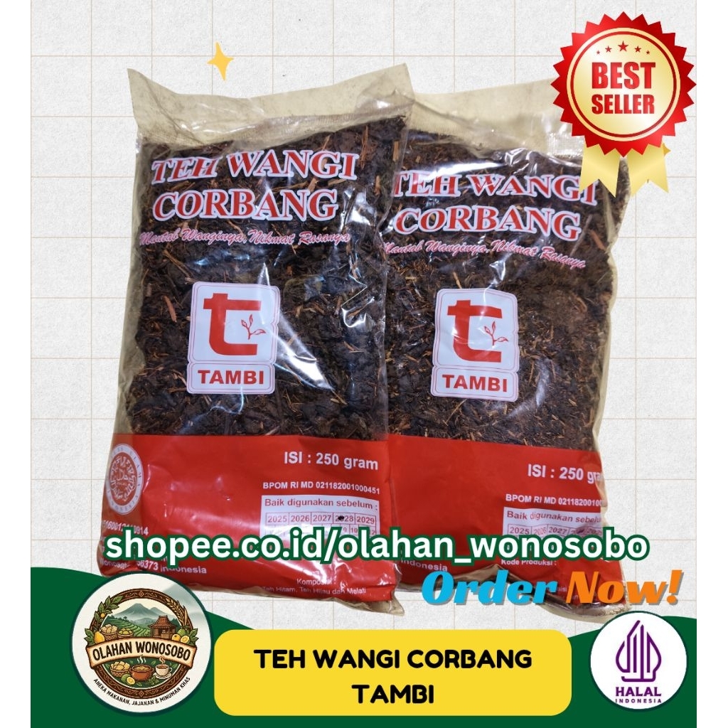 Teh Corbang 250g Paket Hemat | wangi harum aroma melati | teh tambi ||| PT. TAMBI