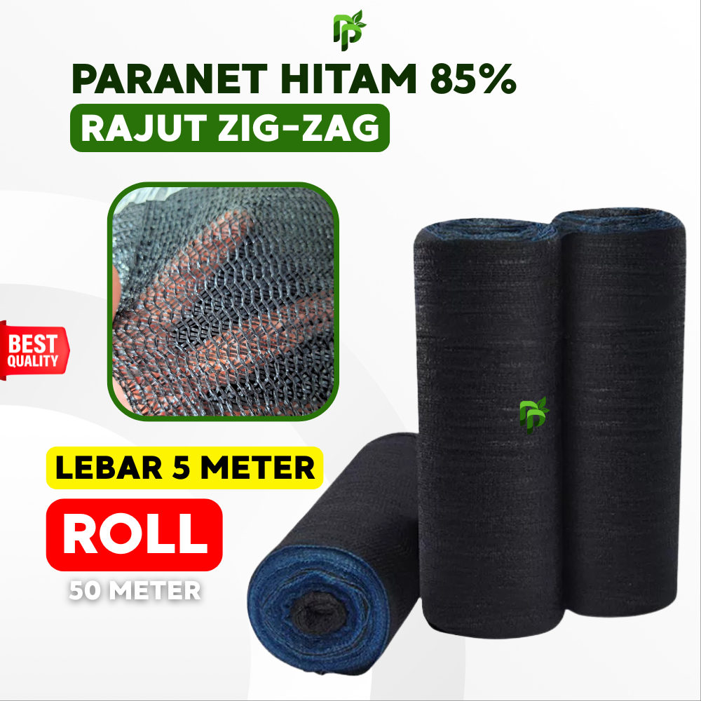 Jaring Paranet Peneduh 85% Zig-Zag Lebar 5 Meter x 1 Roll 50 Meter