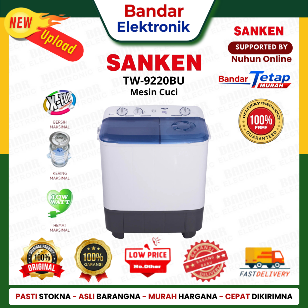 Sanken Mesin Cuci TW-9220BU 2 Tabung