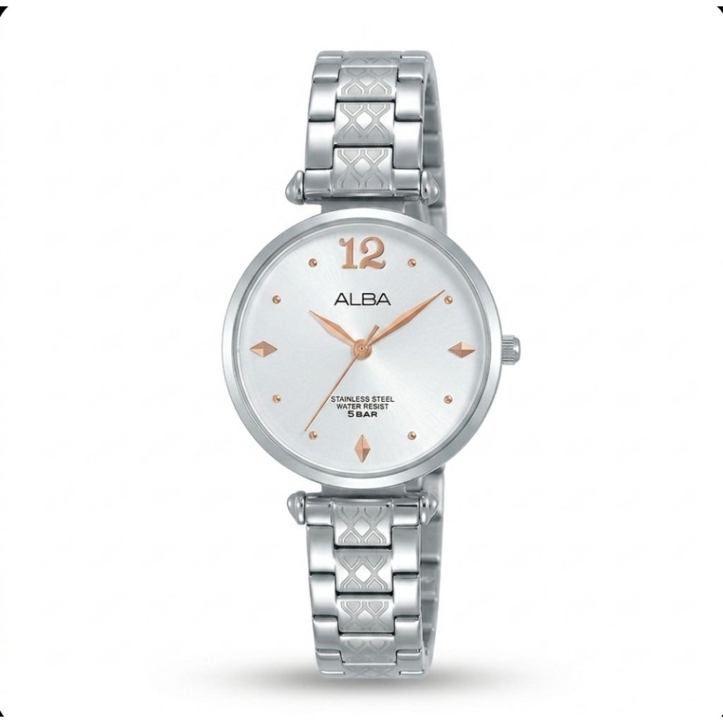 Jam Tangan Alba AH8557X1 Rantai Silver Original