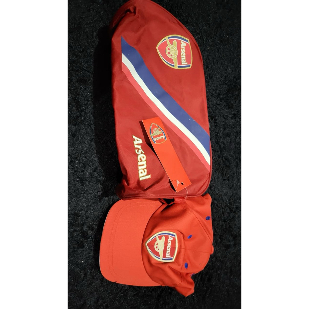 Aksesoris Arsenal Tas Sepatu dan Topi BNWT