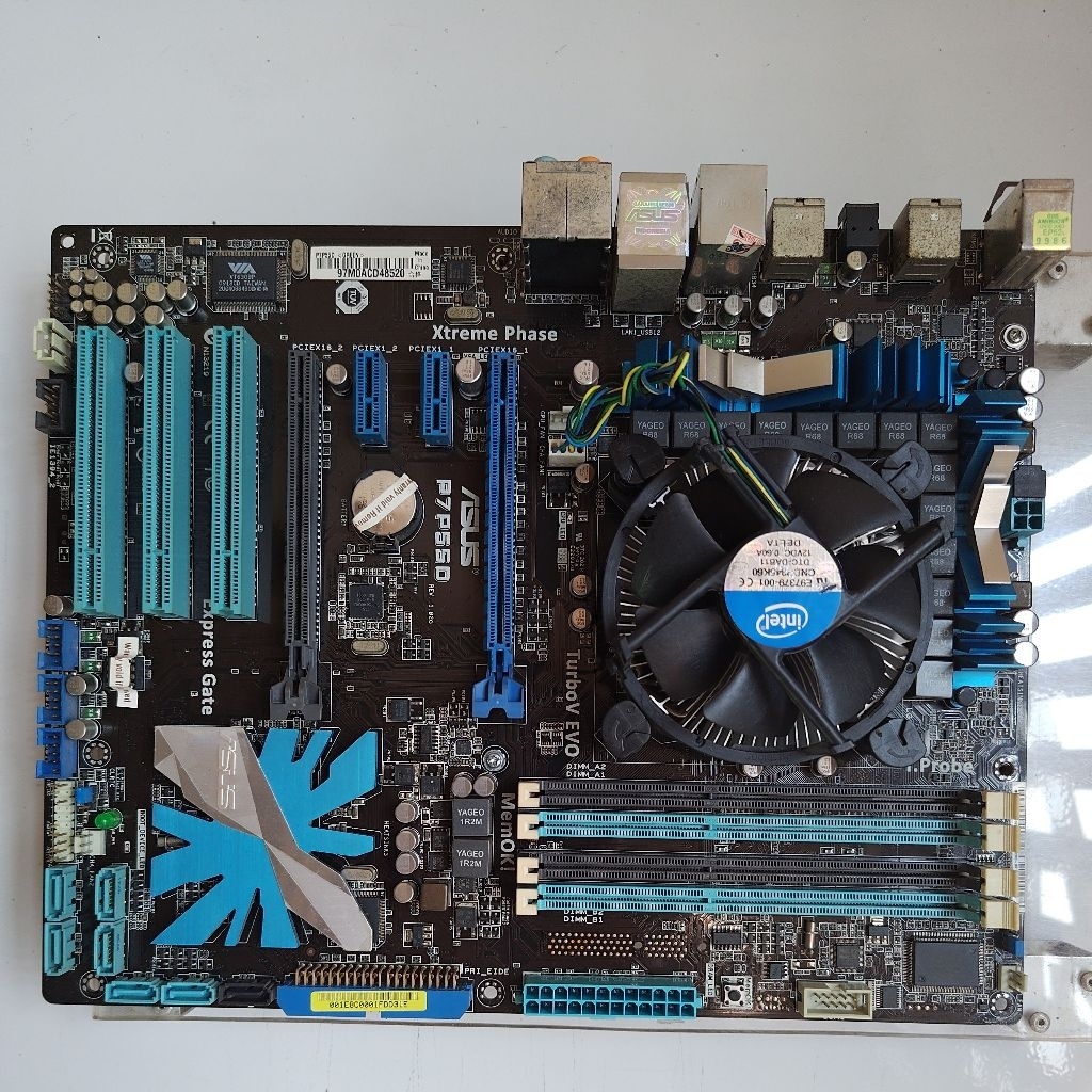 Motherboard ASUS P7P550 Turbo evo+prosesor core i5-750 CPU 2.66GHz