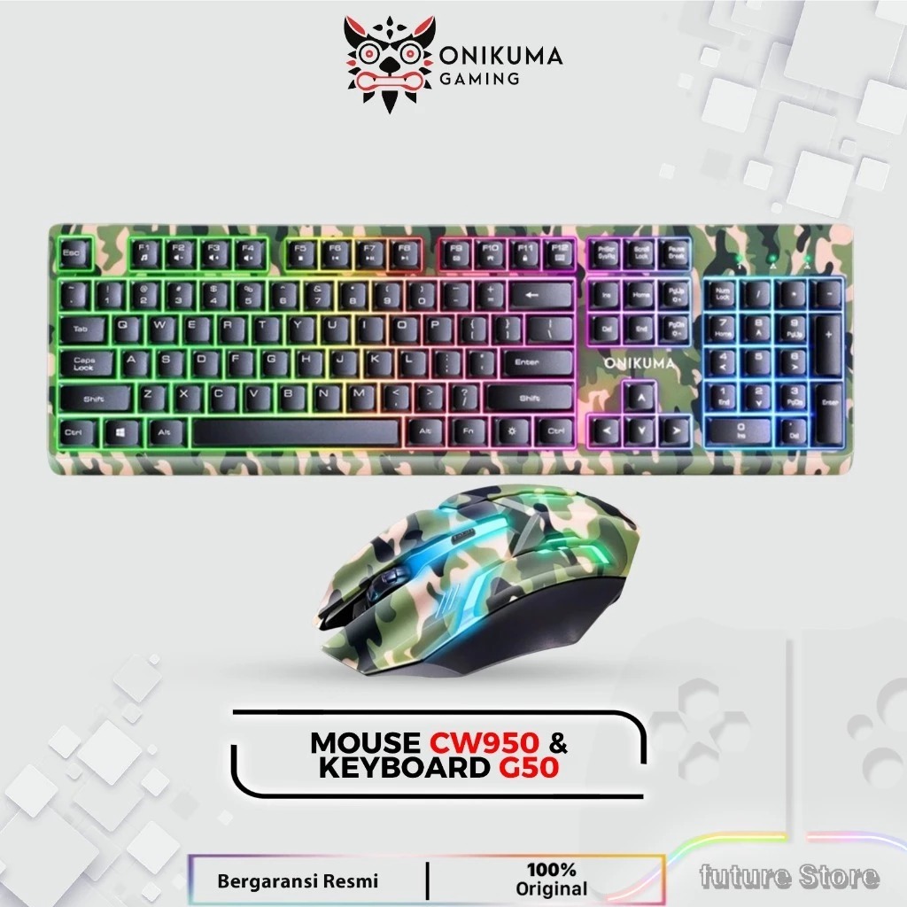 [COMBO] ONIKUMA CW950 + G50 Gaming Keyboard & Mouse Set - Camouflage Edition