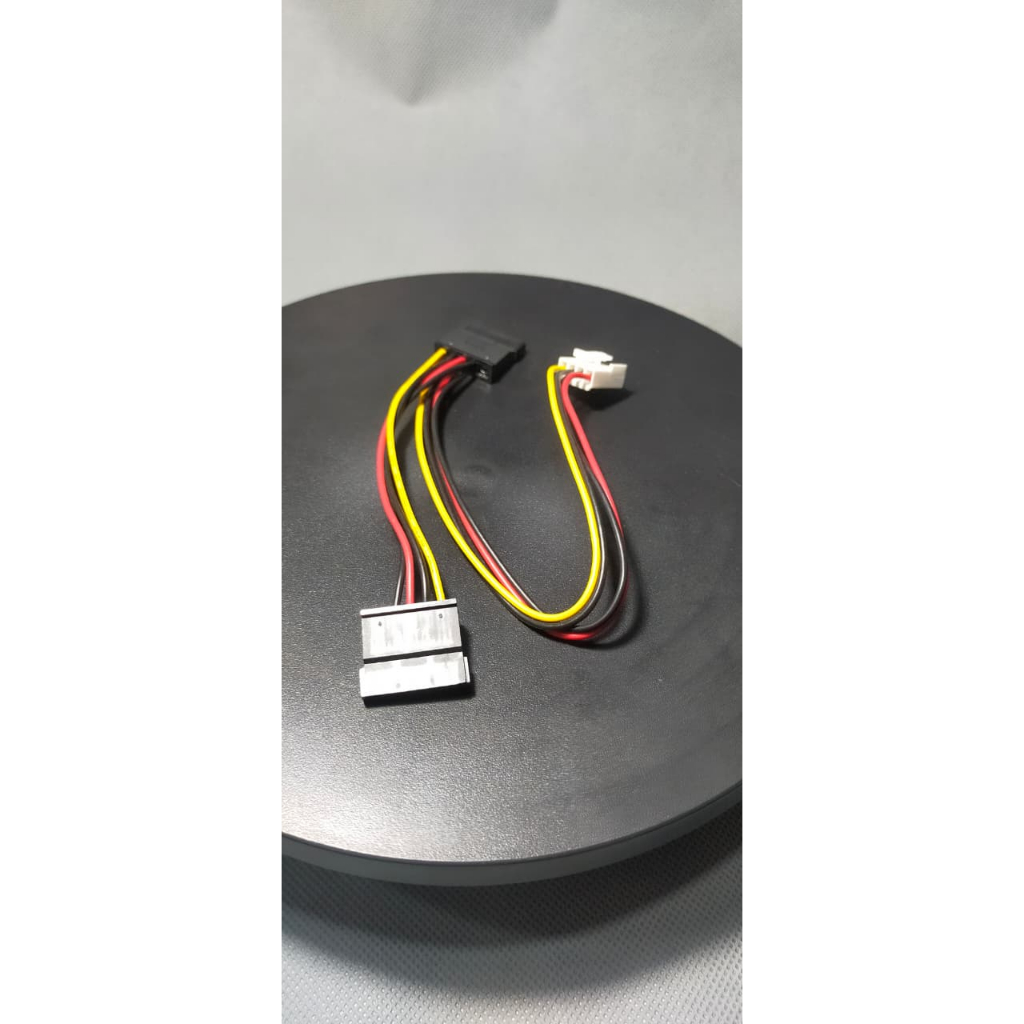 Kabel Power SATA DVR NVR Hikvision - Variasi Mini 4 Pin / Molex ke Dual SATA HDD