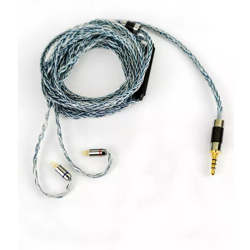 XINHS Rainbow Blue Kabel IEM 2 Meter Custom With Mic / No Mic IEM Stage Drum Cable
