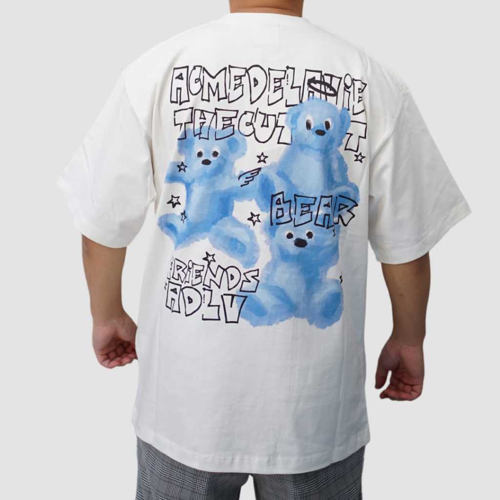 ADLV Blue Bear In White Tee / Baju Kaos ADLV Authentic