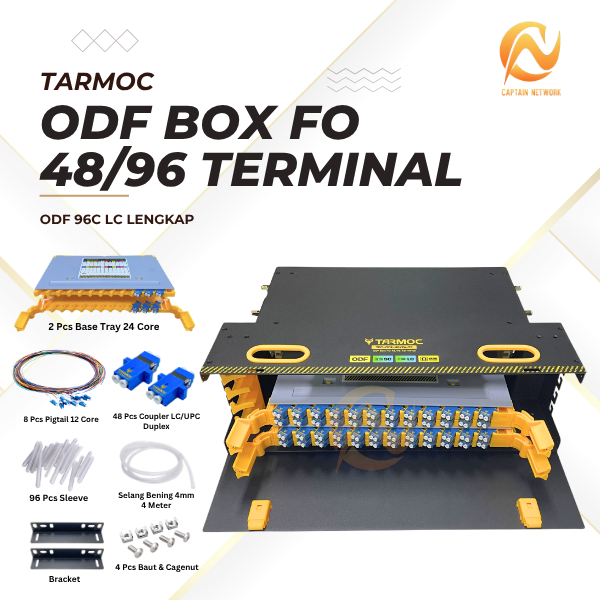 Fiber Optic ODF 96 Core LC Lengkap Rackmount | ODF 96C LC