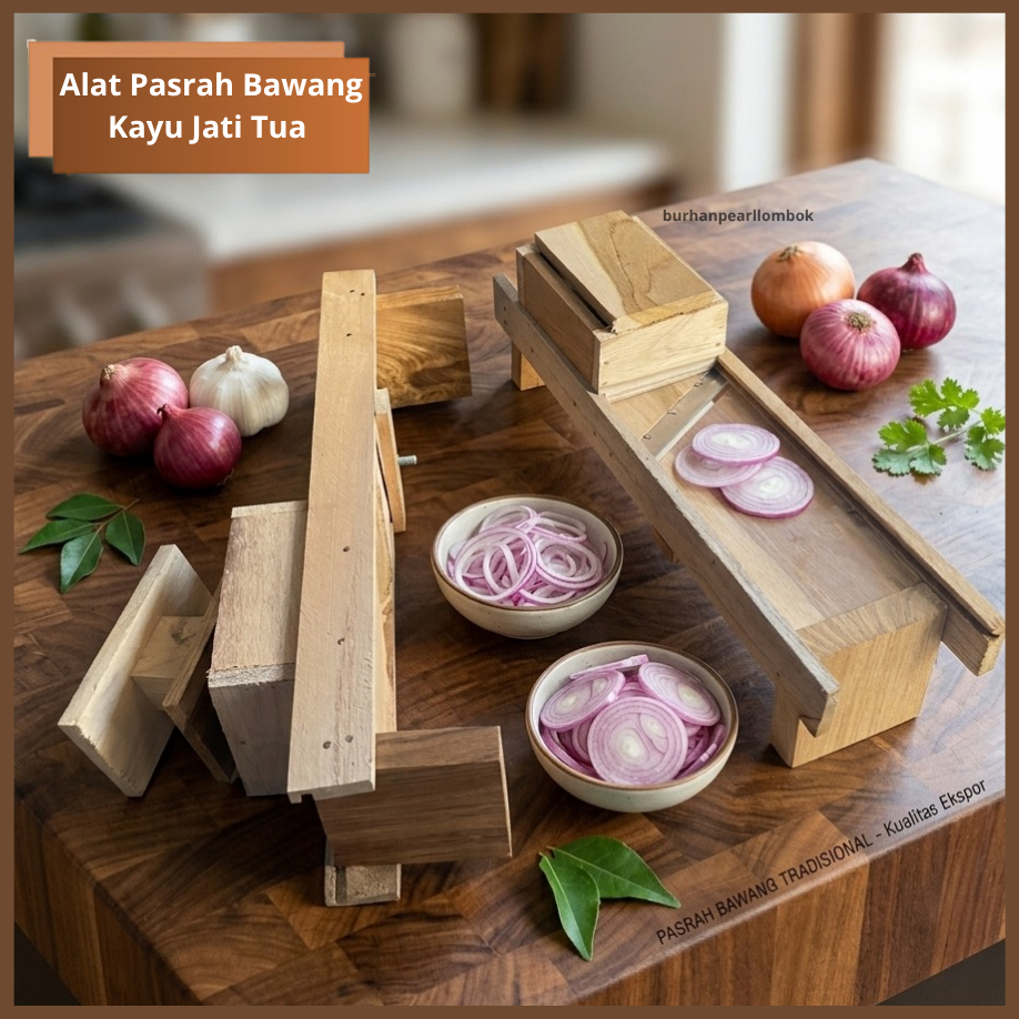 Alat Pemotong Bawang Merah Putih Cepat - Pasrah Bawang Kayu Praktis