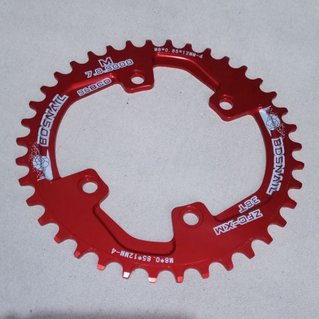 Chainring 38T BCD 96 Asimetris Narrow Wide