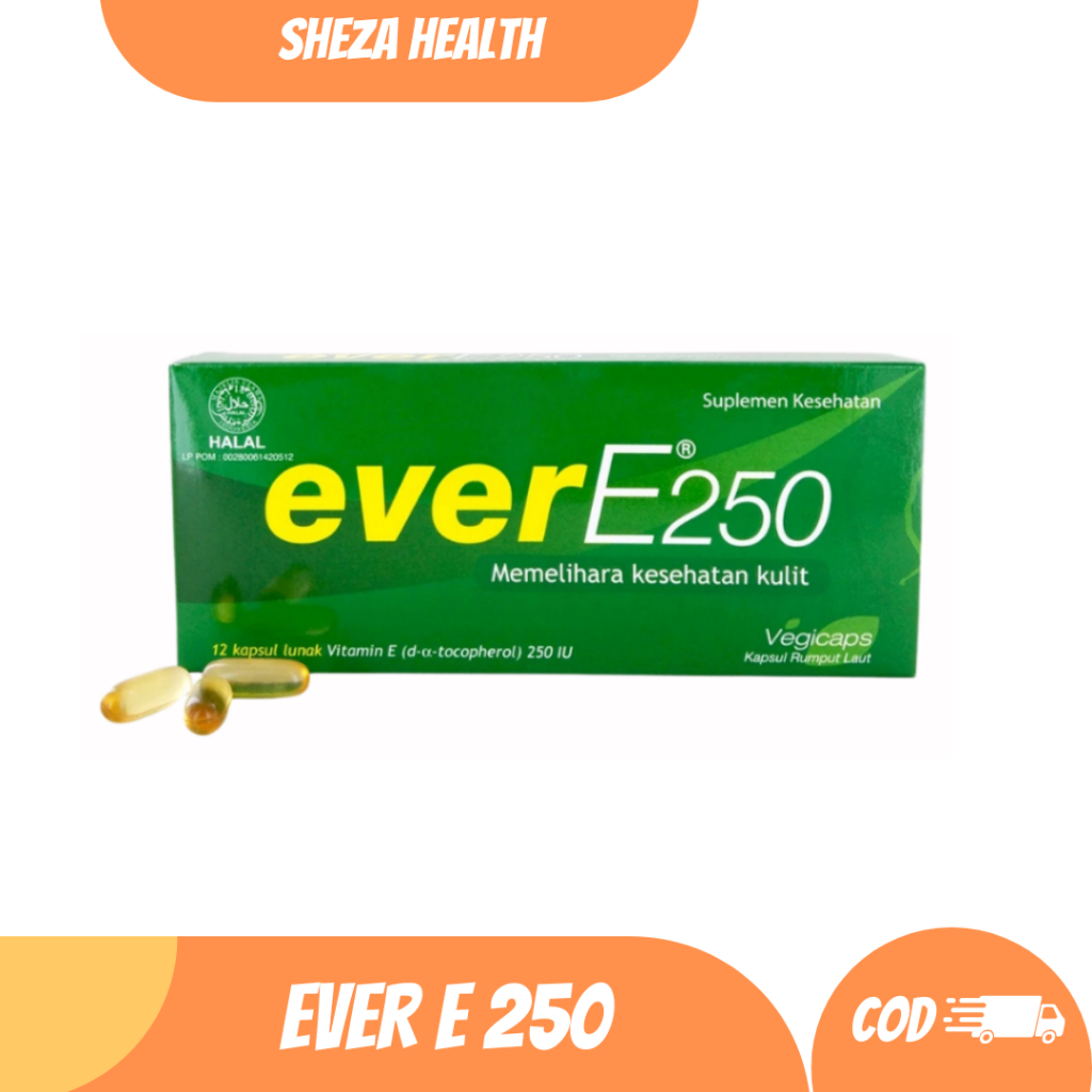 Ever E 250 Strip 12 & Pot Isi 30 Vitamin Kulit | Memelihara kesehatan kulit dari dalam, mendukung ke