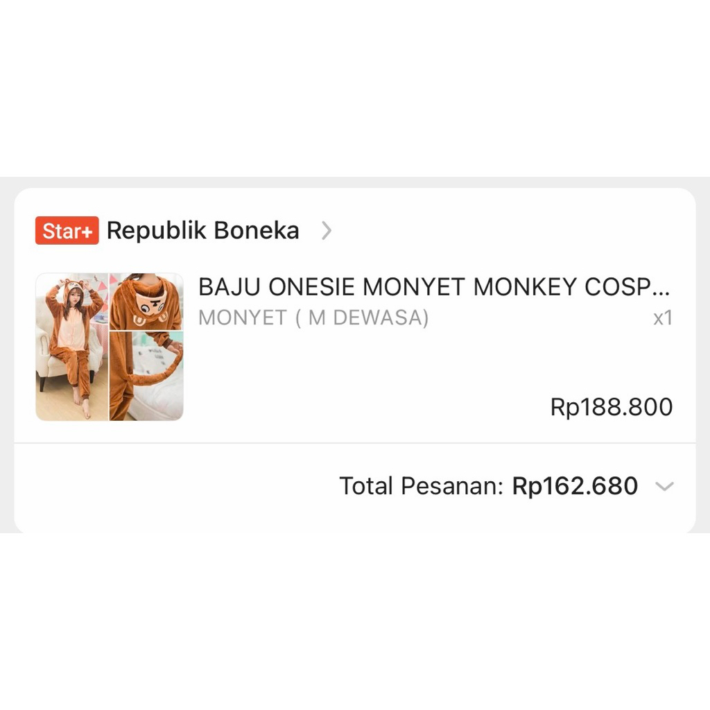 kostum monkey monyet