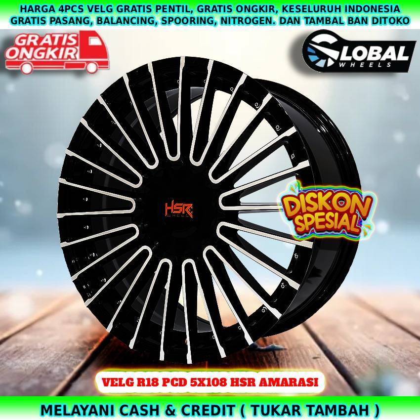Velg ring18 pcd 5x108 untuk mobil Chery Omoda 5| Omoda E5| Tiggo 4 Pro| dll velg hsr amarasi R18