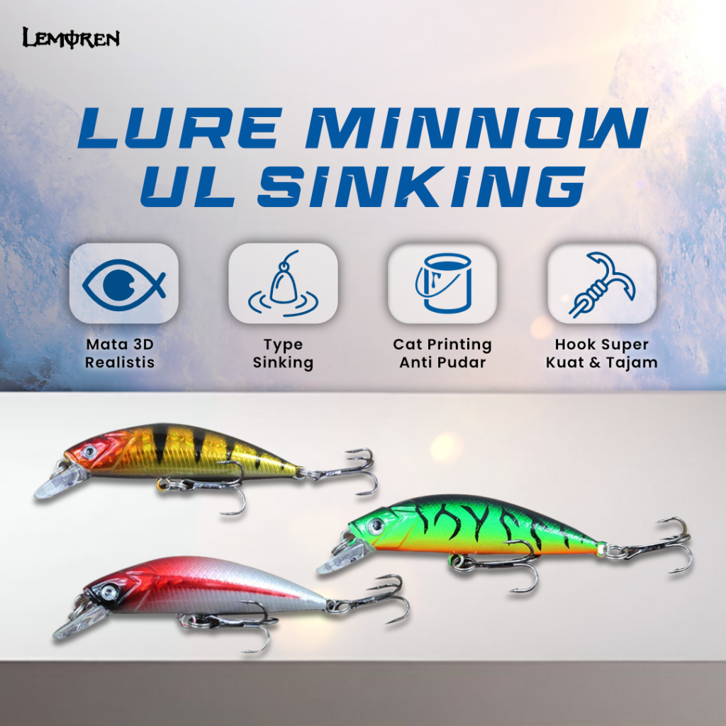 Lure minnow sinking 6G umpan ultralight casting killer MN210