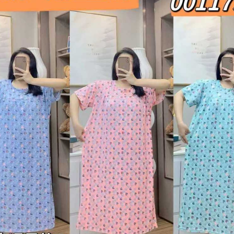 Baju tidur daster wanita/daster Spandek jumbo lengan pendek