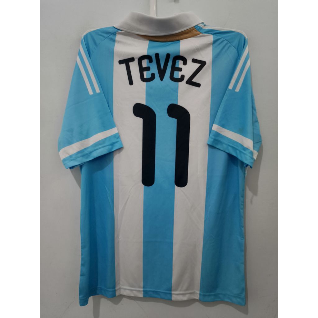 jersey baju bola retro argen home tevez multisport