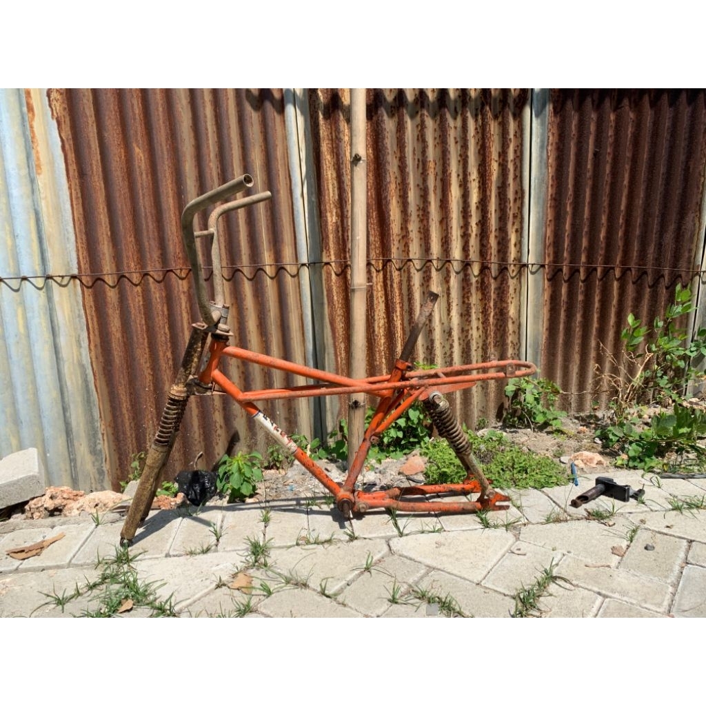 frame bmx motobike panda japan original bekas sesuai foto roda 20 ada tromol kaleng depan belakang