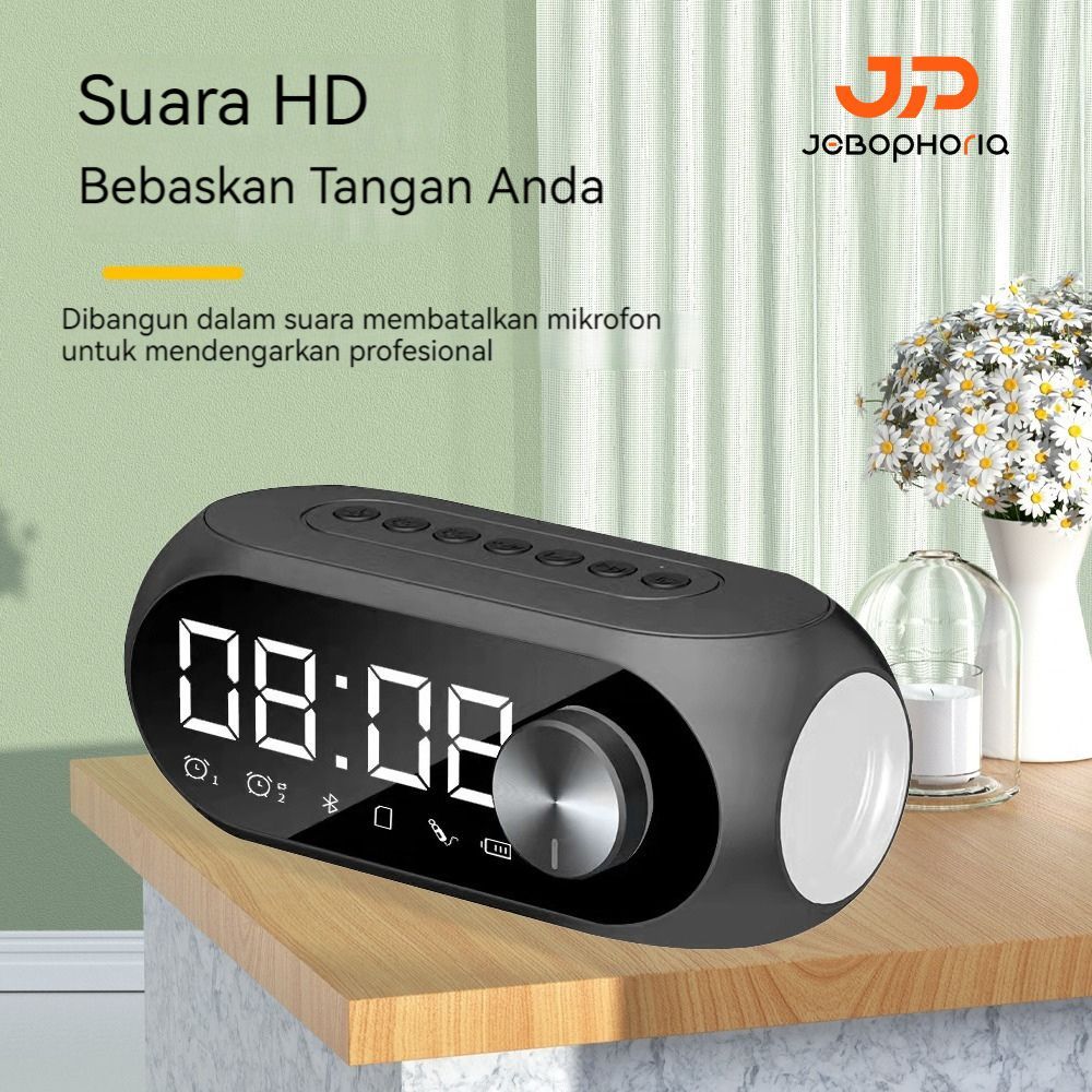Speaker Bluetooth RGB Portable Suara Audio Speaker Music Box Bluetooth Speaker Jam Alarm LED
