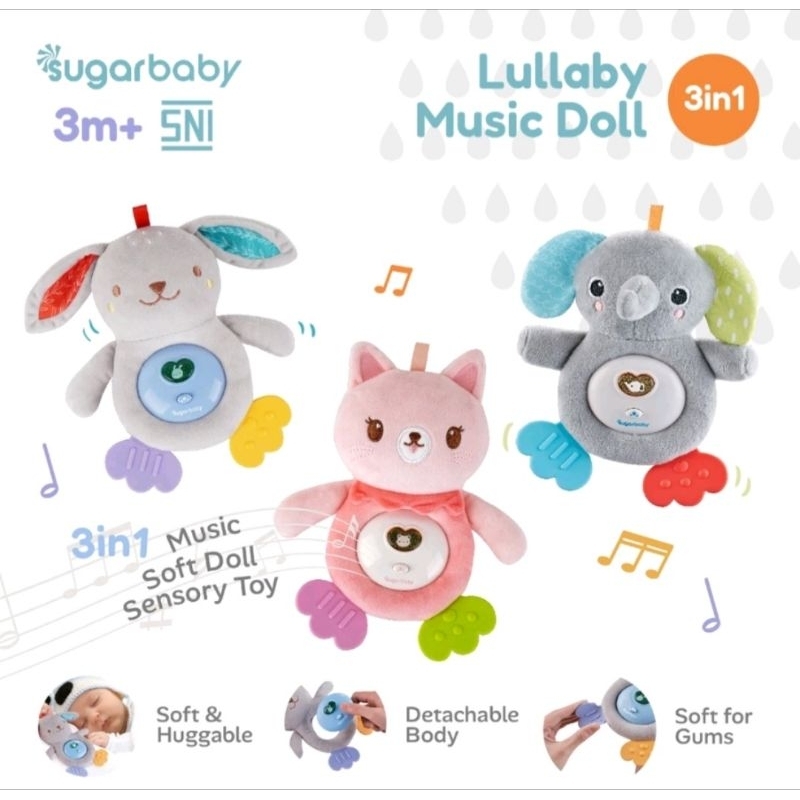 sugar baby/lullaby music doll/mainan anak
