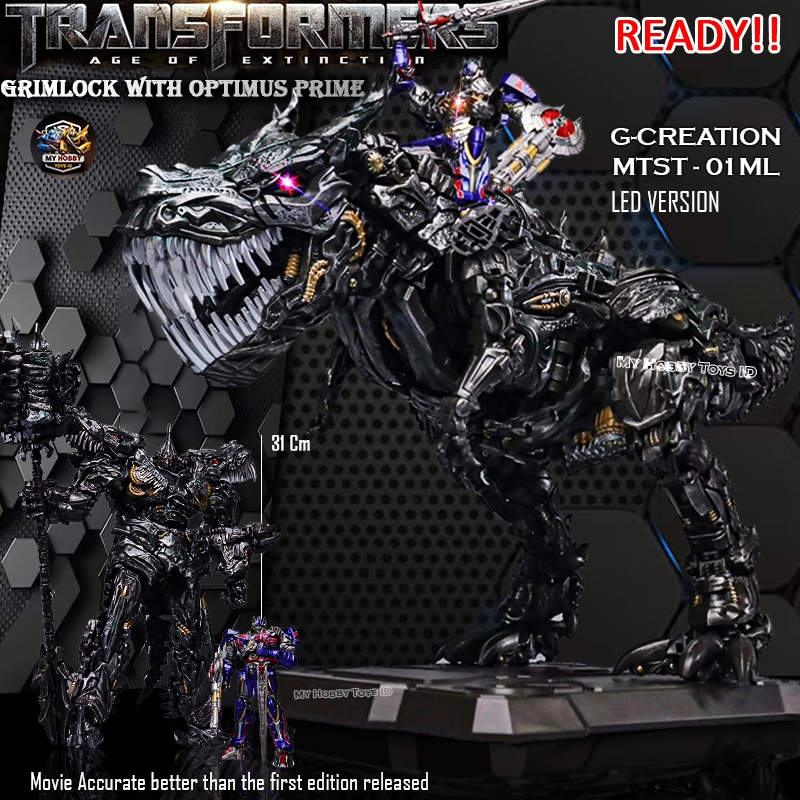 Original G-Creation MTST-01ML Grimlock With Optimus Prime LED Version Dinobot Robot T-Rex Dinosaurus