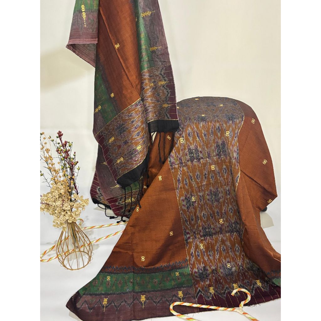 Setelan Kain Tenun | Blongket Palembang | Songket Cantik